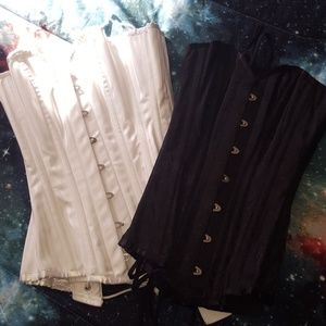 Corset story black and white corset